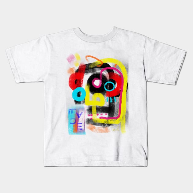 face Kids T-Shirt by Angel Rivas